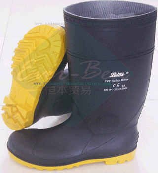 PVC 009 - PVC black rain boots